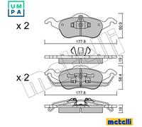 BRAKE PAD SET DISC BRAKE 22-0291-0 FOR FORD FOCUS/Turnier/Clipper EYDC 1.8L 4cyl
