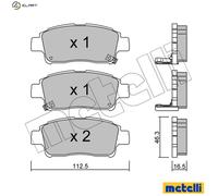 Brake pads 22-0292-0 METELLI for TOYOTA DAIHATSU