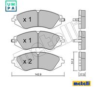 BRAKE PAD SET DISC BRAKE 22-0294-0 FOR DAEWOO LANOS/SENS KONDOR LACETTI ORION