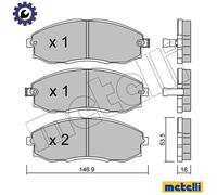 22-0297-0 BRAKE PAD SET, DISC BRAKE METELLI