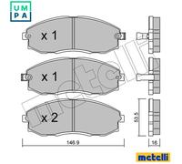 BRAKE PAD SET DISC BRAKE 22-0297-0 FOR HYUNDAI SATELLITE/Bus STAREX/H-1/Van 2.5L