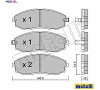 BRAKE PAD SET DISC BRAKE 22-0297-0 FOR HYUNDAI SATELLITE/Bus STAREX/H-1/Van 2.5L