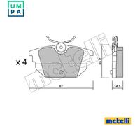 Brake pads 22-0299-0 METELLI for LANCIA ALFA ROMEO FIAT