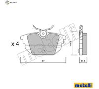 Brake pads 22-0299-0 METELLI for LANCIA ALFA ROMEO FIAT