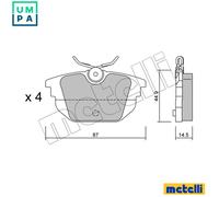 Brake pads 22-0299-0 METELLI for LANCIA ALFA ROMEO FIAT