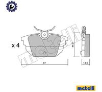 BRAKE PAD SET DISC BRAKE 22-0299-0 FOR ALFA ROMEO FIAT LANCIA DELTA/II/Mk 2.0L