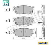 BRAKE PAD SET DISC BRAKE 22-0301-0 FOR MAZDA 626/V/Mk/Hatchback/Station/Wagon