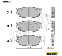 BRAKE PAD SET DISC BRAKE 22-0301-0 FOR MAZDA 626/V/Mk/Hatchback/Station/Wagon