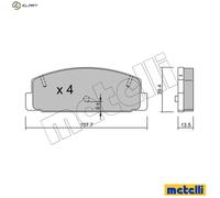 Brake pads 22-0302-1 METELLI for MAZDA 626 Mk V 626 Mk V Hatchback PREMACY