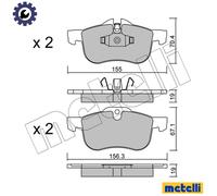 BRAKE PAD SET DISC BRAKE 22-0307-0 FOR MG ROVER 25 K4F 2.5L 6cyl MG ZT- T 1.8L