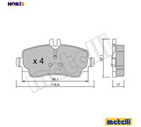 BRAKE PAD SET DISC BRAKE 22-0310-0 FOR MERCEDES-BENZ M 166.995 2.1L 4cyl A-CLASS
