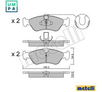 Brake pads 22-0311-0 METELLI for MERCEDES-BENZ VW PUCH