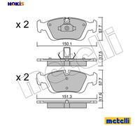 BRAKE PAD SET DISC BRAKE 22-0312-0 FOR BMW Z3/Roadster/E36 Z4/E85 N42B18 1.8L
