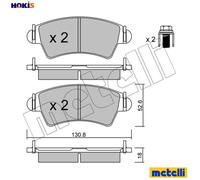 BRAKE PAD SET DISC BRAKE 22-0313-0 FOR PEUGEOT 206/Hatchback/SW/CC 306/Van 1.8L