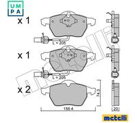 BRAKE PAD SET DISC BRAKE 22-0314-0 FOR AUDI A4/S4 A6/S6 AJP/AQE/ARH 1.8L 4cyl A6