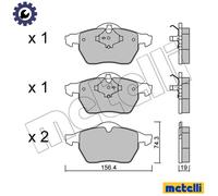 BRAKE PAD SET DISC BRAKE 22-0314-1 FOR VOLVO S70 C70/Convertible V70/II/Mk/ S70