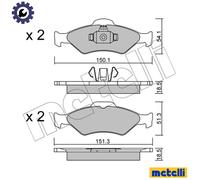 BRAKE PAD SET DISC BRAKE 22-0315-0 FOR FORD FIESTA/Van/IV/Mk KA COURIER/Pickup