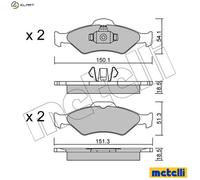 BRAKE PAD SET DISC BRAKE 22-0315-0 FOR FORD FIESTA/Van/IV/Mk KA COURIER/Pickup