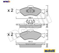 BRAKE PAD SET DISC BRAKE 22-0315-0 FOR FORD FIESTA/Van/IV/Mk KA COURIER/Pickup
