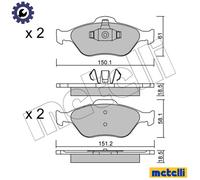 BRAKE PAD SET DISC BRAKE 22-0316-0 FOR MAZDA FORD FUSION IKON/V FIESTA/Van 1.4L