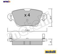 BRAKE PAD SET DISC BRAKE 22-0319-0 FOR FORD HJBB/HJBA/D6BA/HJBC 2.0L 4cyl