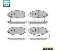 metelligroup 22-0320-0 - Made in Italy - Brake Pads