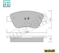 BRAKE PAD SET DISC BRAKE 22-0321-1 FOR FIAT IDEA DOBLO/Box/Body/MPV/MONOCAB 1.2L