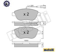 BRAKE PAD SET DISC BRAKE 22-0322-3 FOR FIAT BRAVO/II DOBLO/Platform/Chassis 1.2L