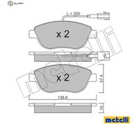 BRAKE PAD SET DISC BRAKE 22-0322-3 FOR FIAT BRAVO/II DOBLO/Platform/Chassis 1.2L