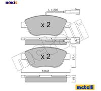 BRAKE PAD SET DISC BRAKE 22-0322-3 FOR FIAT BRAVO/II DOBLO/Platform/Chassis 1.2L
