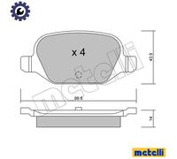 BRAKE PAD SET DISC BRAKE 22-0324-0 FOR FIAT 500 IDEA PUNTO PANDA/Hatchback/Van