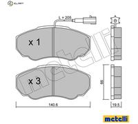 BRAKE PAD SET DISC BRAKE 22-0325-0 FOR PEUGEOT BOXER/Van/Bus/Platform/Chassis