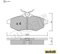 BRAKE PAD SET DISC BRAKE 22-0328-0 FOR CITROEN C3/II/Hatchback/Van C28HR 1.4L