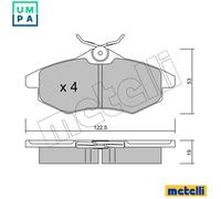 BRAKE PAD SET DISC BRAKE 22-0328-0 FOR CITROEN C3/II/Hatchback/Van C28HR 1.4L