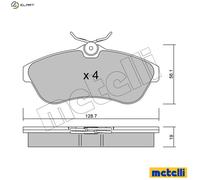 BRAKE PAD SET DISC BRAKE 22-0329-0 FOR CITROEN C3/Pluriel C2 KFV /KFU8HX 1.4L