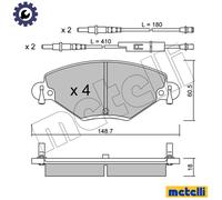 BRAKE PAD SET DISC BRAKE 22-0331-0 FOR CITROEN C5/Break/II 6FY /6FZ 1.7L 4cyl