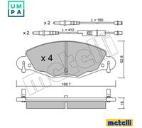 BRAKE PAD SET DISC BRAKE 22-0332-0 FOR CITROEN C5/II/Break 4HP /4HR /4HT 2.2L