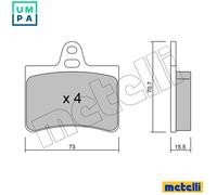 Brake pads 22-0333-0 METELLI for CITROËN C5 I C5 I Estate C5 II C5 II Break