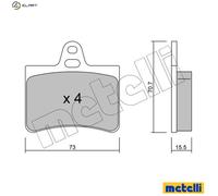 Brake pads 22-0333-0 METELLI for CITROËN C5 I C5 I Estate C5 II C5 II Break