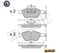 Brake pads 22-0335-0 METELLI for RENAULT WIND LAGUNA II LAGUNA II Sport Tourer