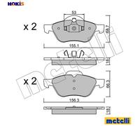 Brake pads 22-0335-0 METELLI for RENAULT WIND LAGUNA II LAGUNA II Sport Tourer