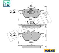 Brake pads 22-0335-1 METELLI for RENAULT MEGANE II Sport Tourer MEGANE II