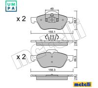 Brake pads 22-0335-1 METELLI for RENAULT MEGANE II Sport Tourer MEGANE II