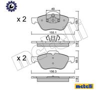 Brake pads 22-0335-1 METELLI for RENAULT MEGANE II Sport Tourer MEGANE II