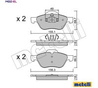 metelligroup 22-0335-1 Brake Pads, Made in Italy