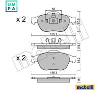 BRAKE PAD SET DISC BRAKE 22-0336-1 FOR RENAULT LAGUNA/II/Grandtour/Sport VEL