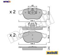 BRAKE PAD SET DISC BRAKE 22-0336-2 FOR RENAULT SCENIC/II/GRAND M9R722/700 2.0L