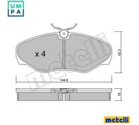 BRAKE PAD SET DISC BRAKE 22-0338-2 FOR RENAULT F4R761/760 2.0L 4cyl AVANTIME