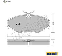 BRAKE PAD SET DISC BRAKE 22-0338-2 FOR RENAULT F4R761/760 2.0L 4cyl AVANTIME
