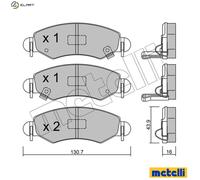 BRAKE PAD SET DISC BRAKE 22-0339-1 FOR SUZUKI WAGON/R+/Hatchback/SORIO/MPV 1.2L